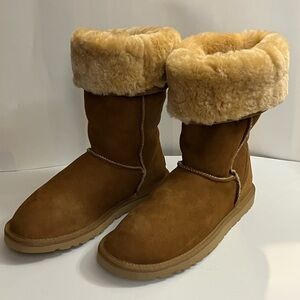 Sweet Soul Boots Suede Sherpa Lined Women’s Boots Size 11